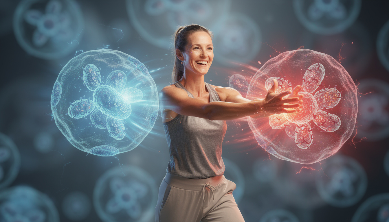 Mitochondrien-Tuning: 5 Minuten Bewegung, die Ihre Zell-Energie sofort ankurbeln.