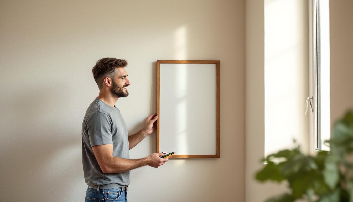 Bilder aufhängen ohne Schäden an der Wand